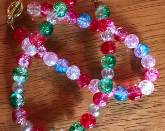 Cracklin' Rosie: Handmade Bracelet Featuring Crackle Glass Beads