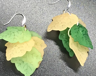Falling for You: Cluster Earrings Featuring Acrylic Leaves I— Several Color Options