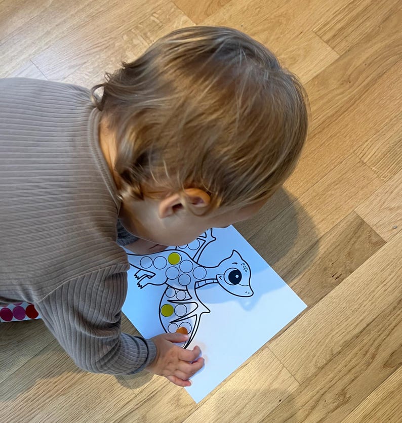 Dinosaur Dot Marker Printable | 12 Dot Pages + 7 Coloring Sheets ...