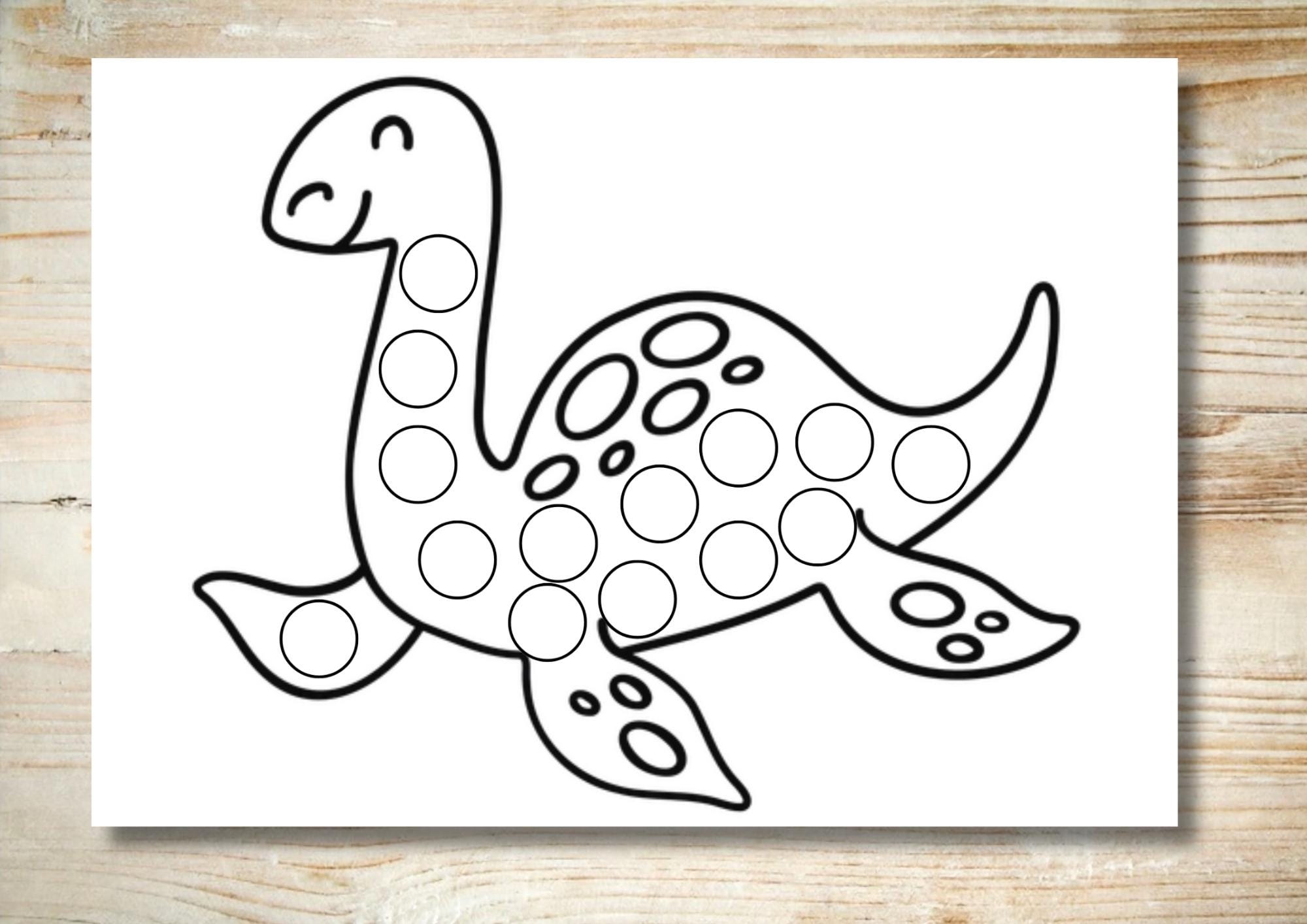 Dinosaur Dot Marker Printable | 12 Dot Pages + 7 Coloring Sheets ...