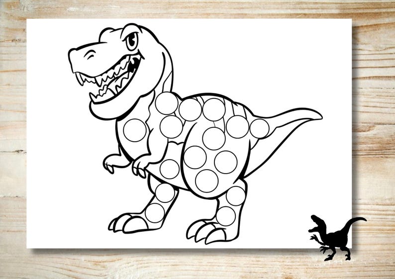 Dinosaur Dot Marker Printable | 12 Dot Pages + 7 Coloring Sheets ...