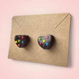 Heart Shaped Brownie Studs