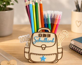 Portalápices para escolares 2026 – Regalo de regreso a clases | Mochila escolar impresa en 3D - Regalo para primaria - Regalo para niños