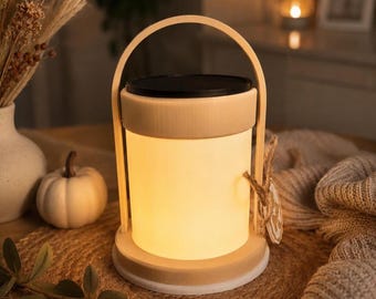 Farol de jardín con luz solar | Decoración acogedora para exteriores, ideal para patio y balcón | Farol solar LED | Decoración de jardín para las noches de verano | Regalo