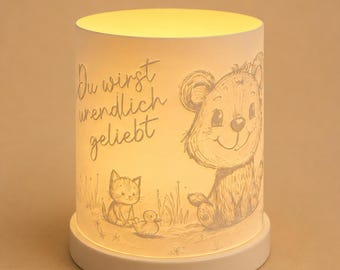 Linterna LED para habitación infantil | Luz nocturna con forma de animal | Regalo para baby shower | Regalo para bebé | Para velas LED
