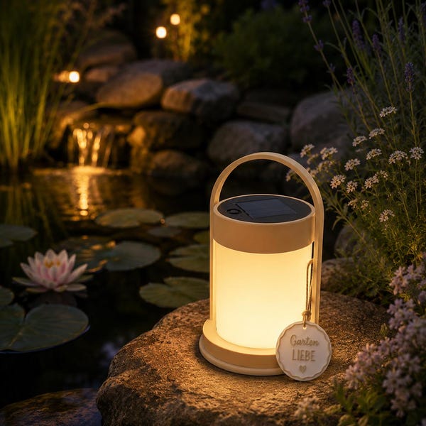 Garden Lantern with Solar Light | Cozy Outdoor Decor for Patio & Balcony | LED Solar Lantern | Garden Love Decor for Summer Evenings | Gift
