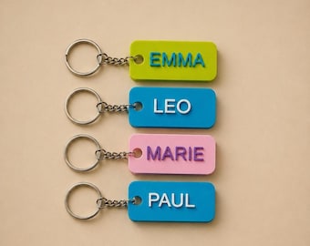 Llavero personalizado con nombre – para niños, parejas y mejores amigos – personalizable con el nombre que desees – impresión 3D – regalo