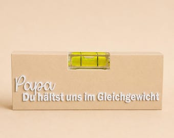 Regalo del Día del Padre para profesionales | Nivel de burbuja personalizado | Regalo para papá | Regalo impreso en 3D con texto personalizado