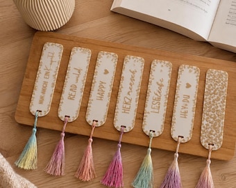 Marcapáginas 3D con borla – Amor por la lectura | Varios diseños y colores