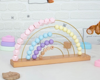 Lernspielzeug für Kleinkinder, Lernspielzeug für Kinder Abakus, Name Abakus, Lernspielzeug für Kinder, Geschenk zum Geburtstag, Weihnachtsgeschenke