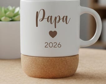 Mug « Papa 2026 » | Bébé 2026 | Cadeau « Tu vas être papa en 2026 » | Annonce de grossesse | Révélation bébé 2026