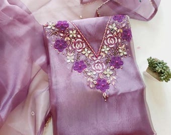 パキスタン民族衣装 刺繍ワンピ ピンク 3点セット パキスタンのドレス、刺繍入りのローンパキスタンサルワールカミーズ
