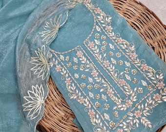 Costume indien Salwar Kameez fait main pour femme, Salwar Kameez pakistanais, Vêtements ethniques, tenue de festival et de fête, Costume indien pendjabi décontracté