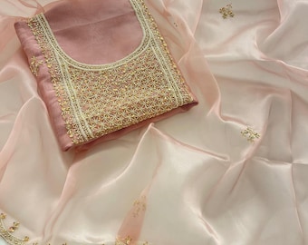 Indian Party Wear Designer Organza Salwar Kameez With Dupatta Embroidery Work Kurta Palazzo Set 3 Piece Pakistani Dress Bollywood Dress
