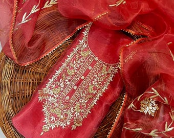パキスタンのドレス、刺繍入りのローンパキスタンサルワールカミーズ