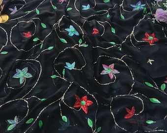 Sari élégant en mousseline de soie pour femme, sari indien léger, cadeau sari pour tenues de soirée, sari indien prêt à porter, cadeau pour elle