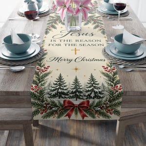 Jesus Is the Reason for the Season Christmas Table Runner