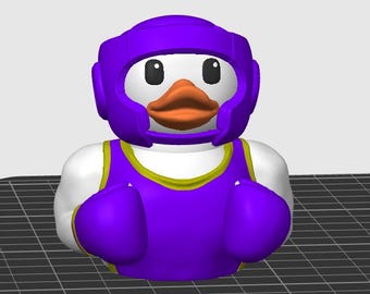Pato boxeador personalizado / Pato boxeador personalizado impreso en 3D / Elige tus colores / Pato deportivo coleccionable / Regalo para decorar el escritorio