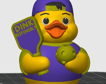Pato de pickleball personalizado – Pato deportivo impreso en 3D – Elige tus colores – Divertido regalo para aficionados al pickleball – Decoración estilo Jeep Duck