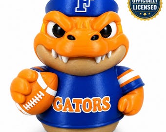 Pato de fútbol americano de los Florida Gators, con licencia oficial, impreso en 3D, regalo para aficionados