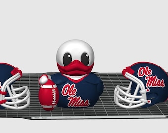 Mascota de los Ole Miss Rebels: Pato. Producto oficial impreso en 3D. Regalo ideal para aficionados.