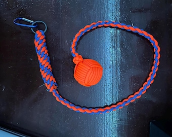 Heavy Duty Paracord Nautical Knot Keychain | Weighted Core Rope Knot | Handmade EDC Keychain Gift