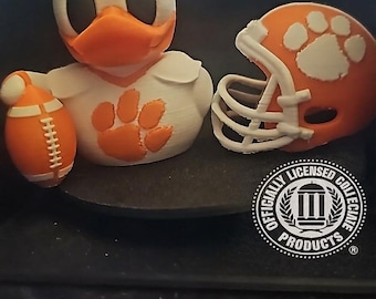 Mascota de los Clemson Tigers: Pato. Producto oficial impreso en 3D. Regalo ideal para aficionados.