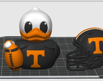 Mascota de los Tennessee Volunteers: Pato. Producto oficial impreso en 3D. Regalo ideal para aficionados.