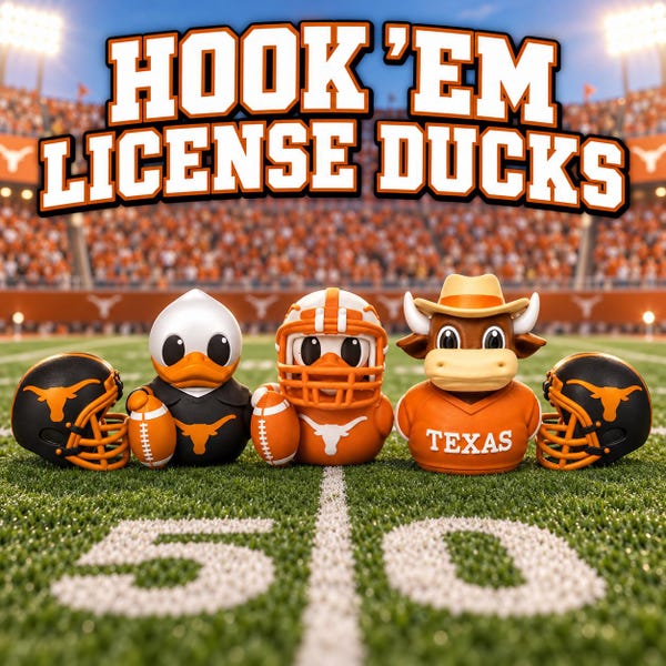 Texas Longhorns Mascot Duck Officially Licensed 3D Printed Football Fan Gift