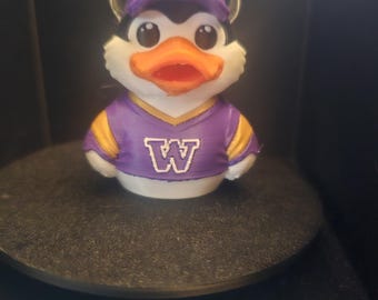 Mascota de los Washington Huskies: Pato. Producto oficial impreso en 3D. Regalo ideal para aficionados.