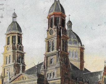VINTAGE Post Card "Catholic Cathedral, Wichita, Kans" INSTANT Digital Download