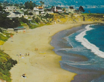 Vintage Post Card "Crescent Bay, LAGUNA BEACH, California" INSTANT Digital Download
