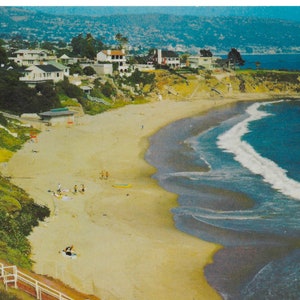 Vintage briefkaart "Crescent Bay, LAGUNA BEACH, Californië" INSTANT Digitale Download