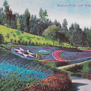 Download digitale immediato di Cartolina D’epoca “Elysian Park, Los Angeles, Cal-152”.