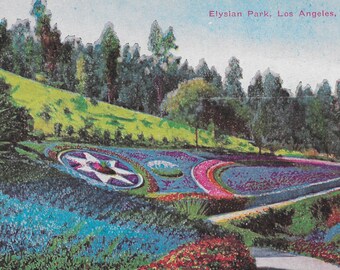 VINTAGE Post Card "Elysian Park, Los Angeles, Cal-152" INSTANT Digital Download