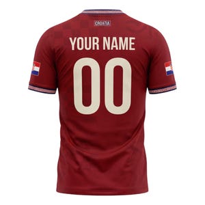 Croatia Soccer Fan Shirt, Custom Name Number Tee, Red Football Gift 2026 image 4