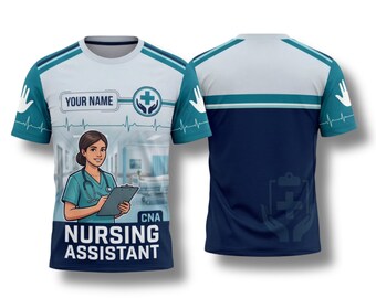 Personalized CNA Nursing Assistant Shirt, Custom Name Healthcare Worker Tee