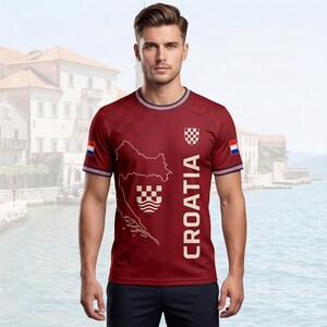 Croatia Soccer Fan Shirt, Custom Name Number Tee, Red Football Gift 2026 image 5