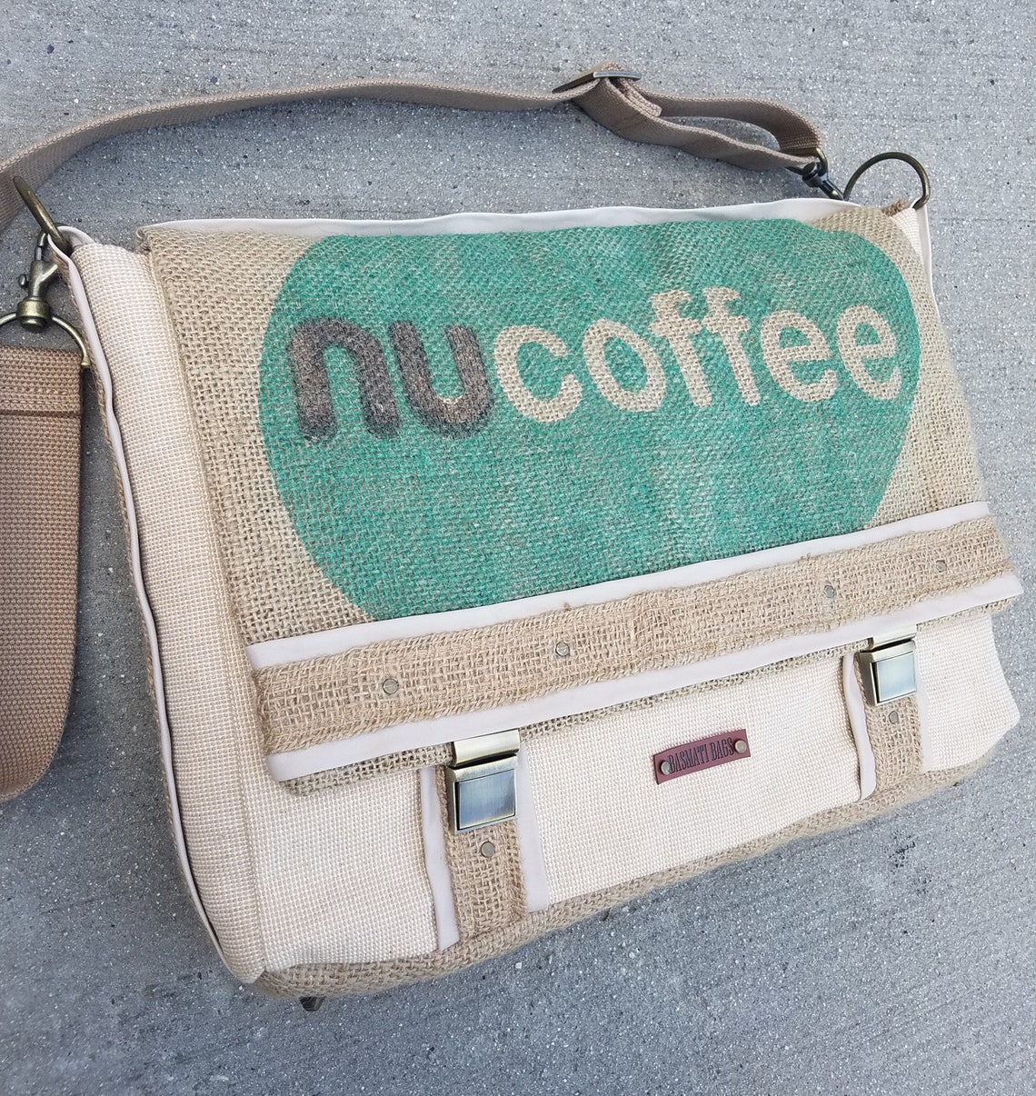 ON SALE Sustainable Messenger Bag No. 10 upcycled bag vegan Etsy