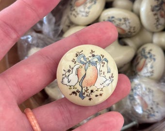 Vintage Porcelain Marmalade Cabinet Knobs - Single