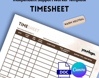 Scheda attività NDIS Assistenza agli anziani. Modello per assistente sociale indipendente (digitale) Neutro Caldo