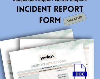 Modulo di ammissione per clienti con disabilità NDIS - Modello per assistente sociale indipendente (digitale) Sage Green