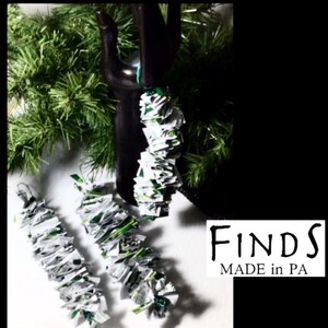 Handmade in Pa. 3 UNIQUELY  UPCYCLED ORNAMENTS lightweight unbreakable