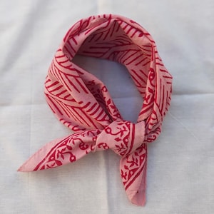 Bio Bandanas Baumwolle Kopftuch, indisches Bandana mit Blockprint: