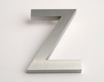 Modern House Numbers Aluminum Modern Font Letter Z