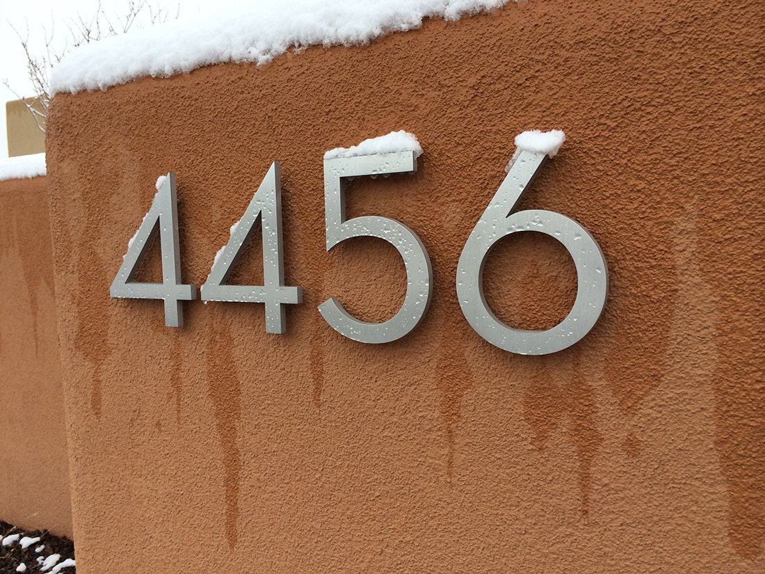 Modern House Numbers Aluminum Modern Font Number Five 5 Etsy UK