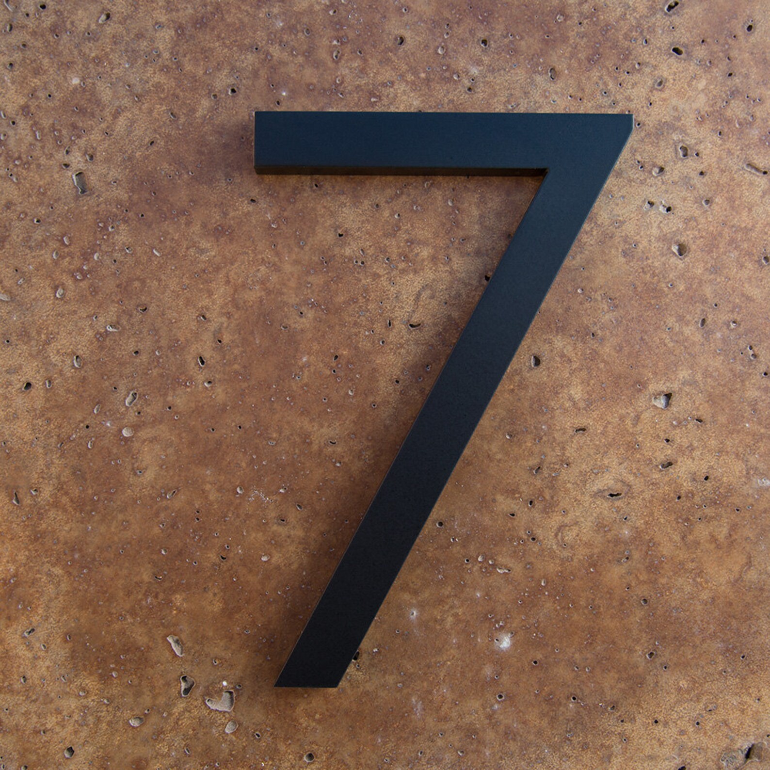 Modern House Number Aluminum Modern Font Number SEVEN 7 in Etsy