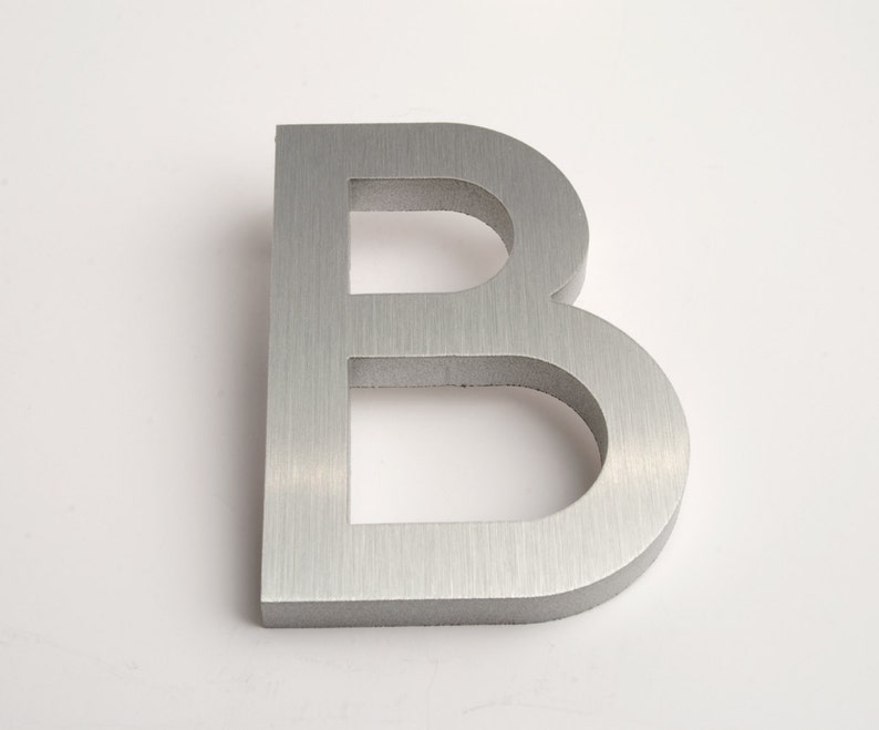 Modern House Numbers Aluminum Modern Font Letter B image 1