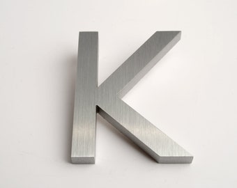 Modern House Numbers Aluminum Modern Font Letter K