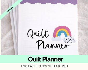 Printable Quilt Planner Bundle • 13-Page Quilting Project Planner Downloadable PDF